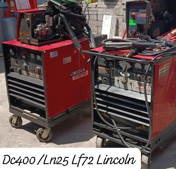 SOLDADORAS ELÉCTRICAS INDUSTRIAL IDEALARC dC400 MULTIPROCESOS CON ALIMENTADORES LN25 PRO Y LF72 MIG y TUBUÑAR LINCOLN ELECTRIC 
